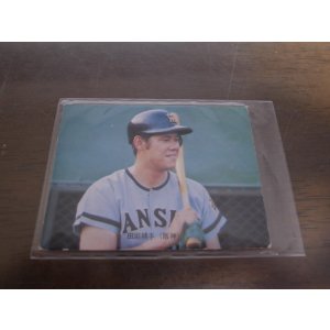 画像: カルビープロ野球カード1973年/No80田淵幸一/阪神タイガース/バット版