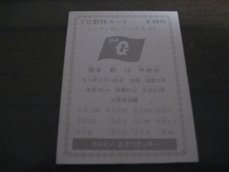 画像: カルビープロ野球カード1977年/黒版/No195/張本勲/巨人