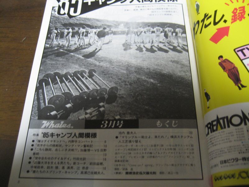 画像: 昭和60年横浜大洋ファンマガジン3月号/加藤博一/日野善朗/竹田光訓 