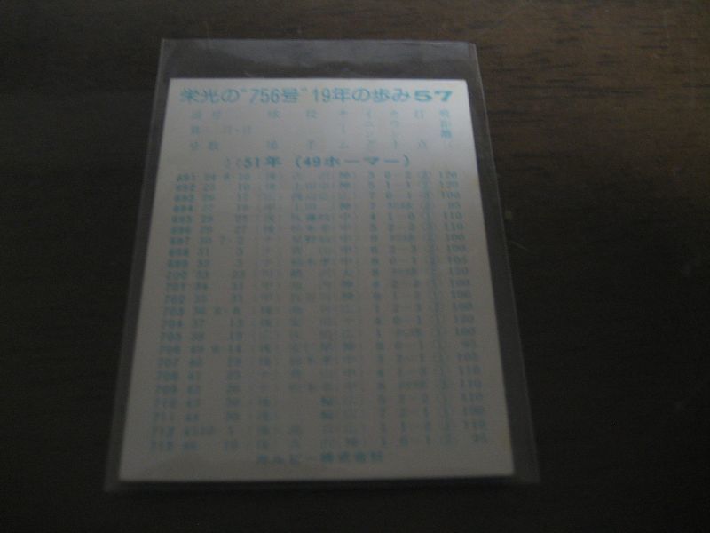 画像: カルビープロ野球カード1977年/おめでとう！756号特集/No57/王貞治/巨人