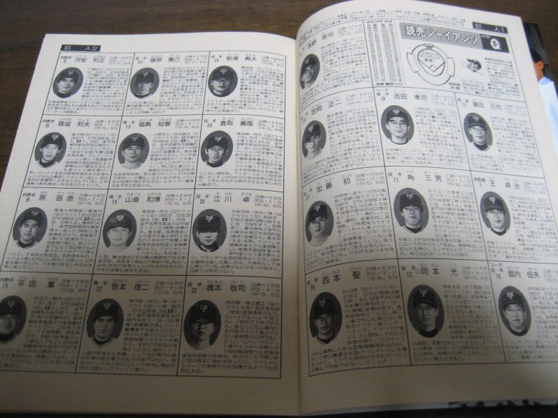 画像: 昭和58年月刊ジャイアンツ/ベースボールプレイヤーズボックス’83/プロ野球写真名鑑