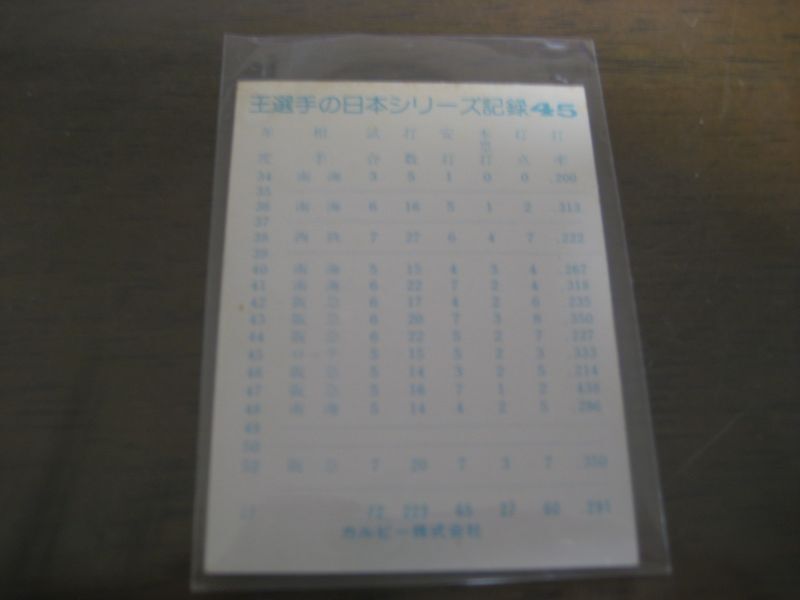 画像: カルビープロ野球カード1977年/おめでとう！756号特集/No45/王貞治/巨人  