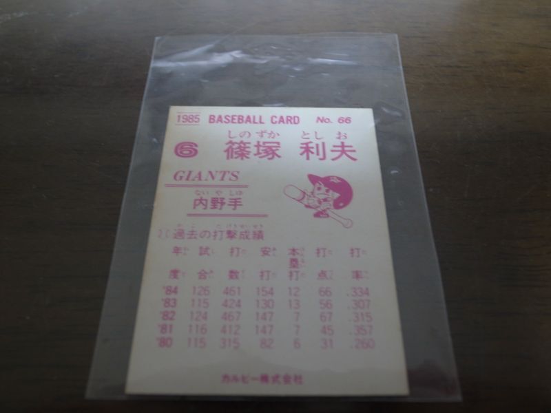 可愛すぎるフェミニンデザイン♪ カルビー野球カード 83年 No.424 篠塚