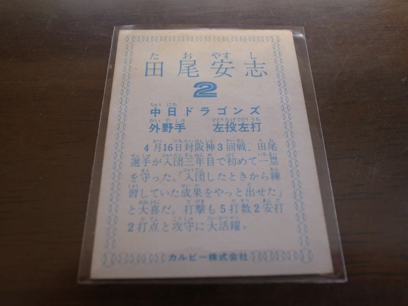 カルビープロ野球カード1978年/田尾安志/中日ドラゴンズ - 港書房