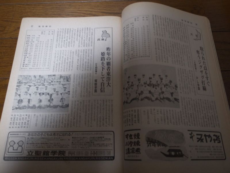 画像: 昭和53年週刊朝日増刊/第60回高校野球甲子園大会