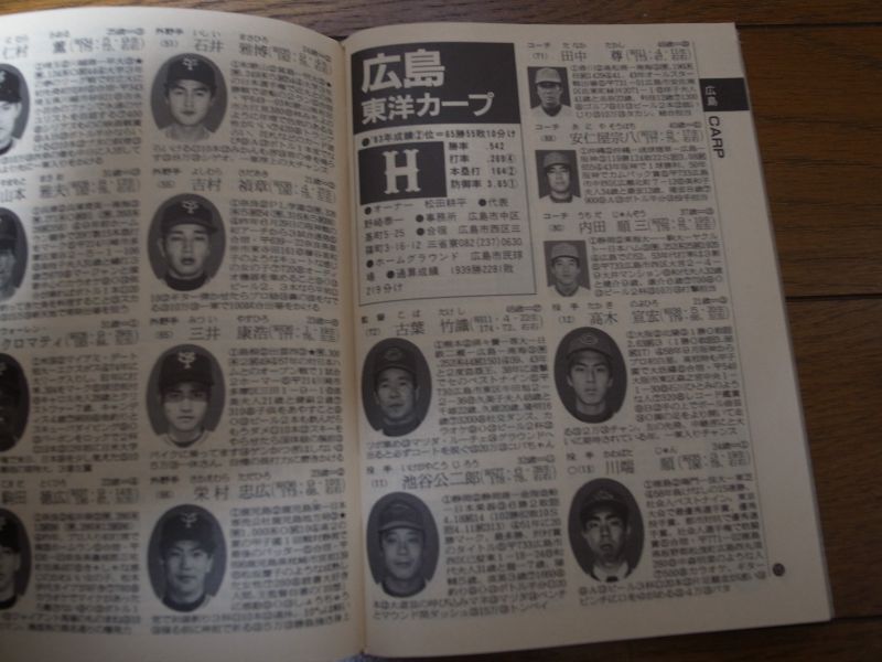 画像: プロ野球選手写真名鑑1984年