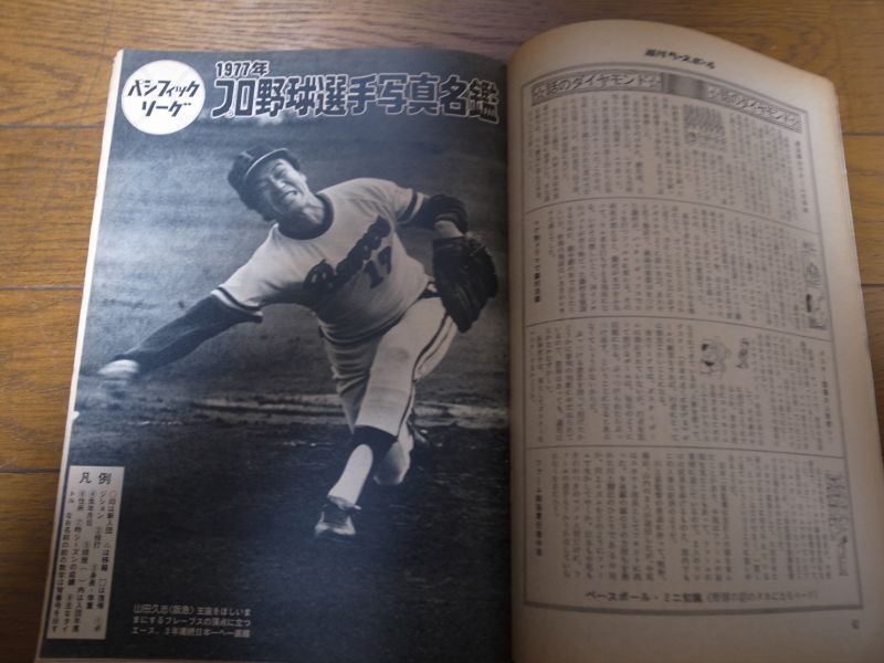 画像: 昭和52年週刊ベースボール/プロ野球選手写真名鑑  