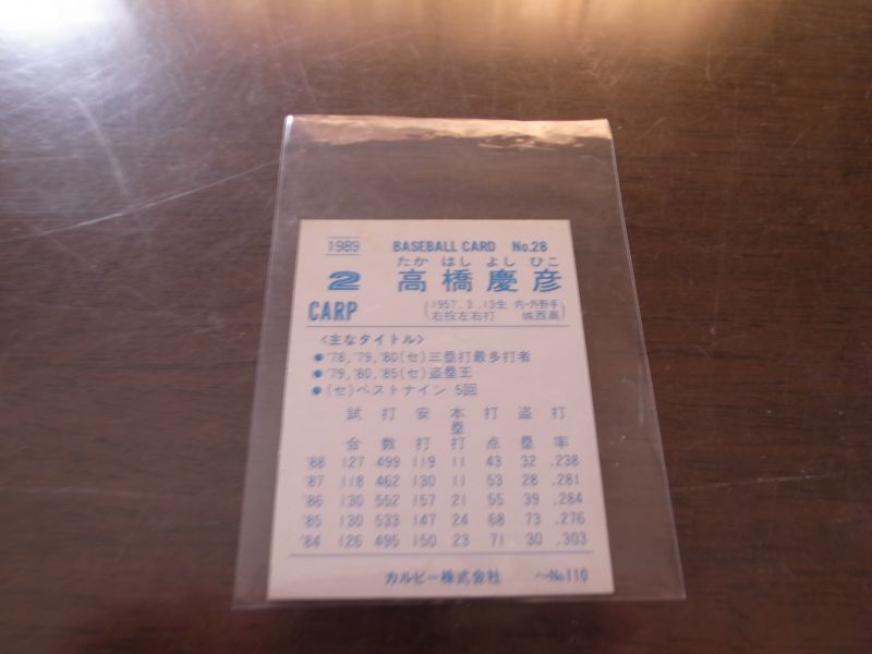 画像: カルビープロ野球カード1989年/No28高橋慶彦/広島カープ