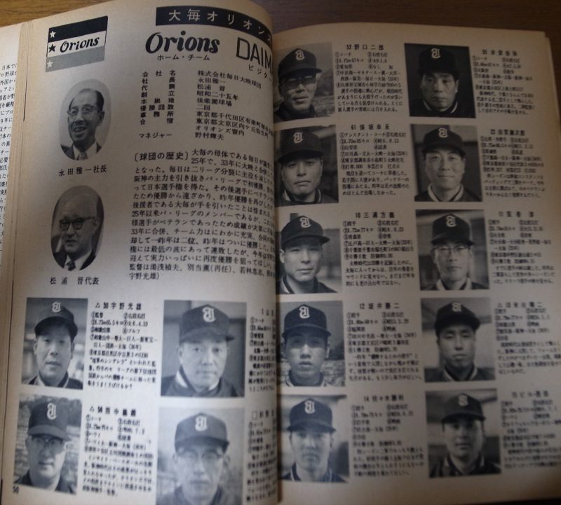 画像: 昭和36年ベースボールマガジン/プロ野球選手写真名鑑