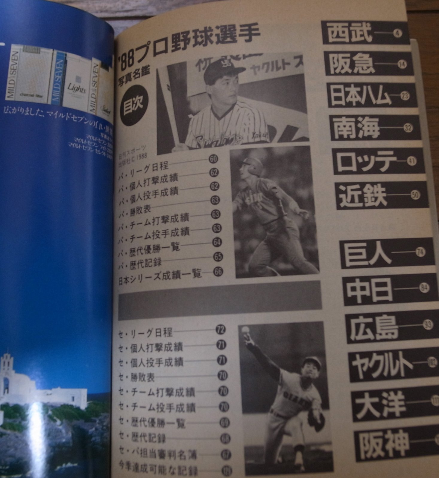 画像: プロ野球選手写真名鑑1988年